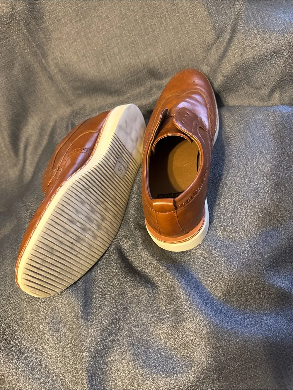George Men's Brown Wingtip Brogue Derby Shoes